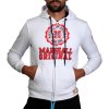 Pánska mikina na zips s kapucňou Marshall Original biela (Veľkosť S,)