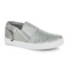 Strieborné tenisky Slip on G-006S