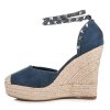 Modré sandále espadrilky LL92JE