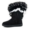 Čierne snehule s kožušinou Karina 6835PA-B