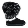 Čierne snehule s kožušinou Karina 6835PA-B