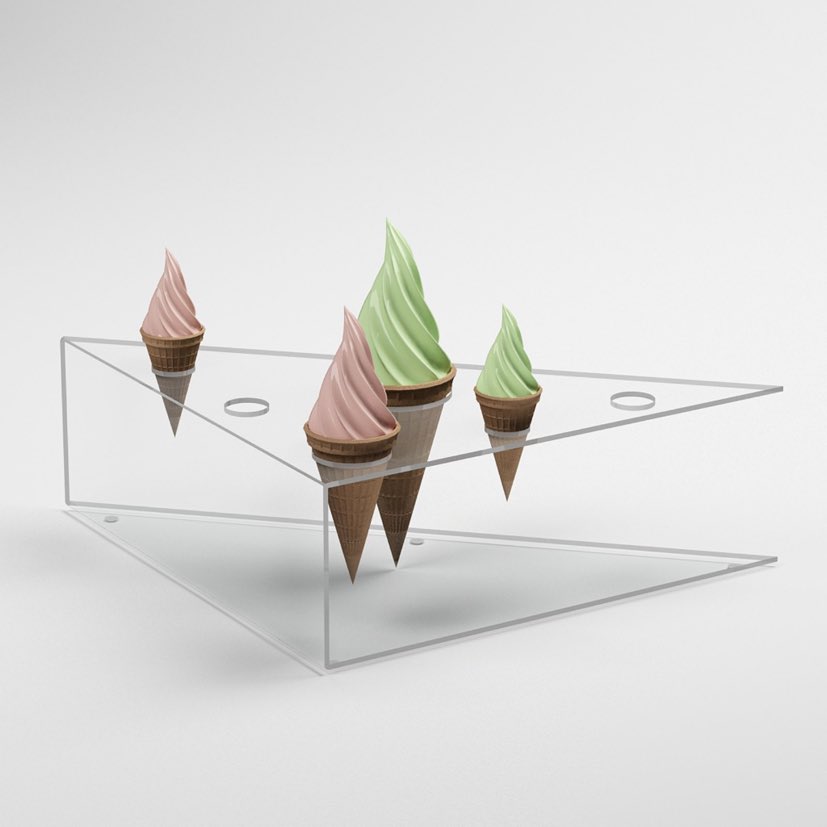 Návrh a výroba plexi stojanov na zmrzlinu s vlastnou potlačou