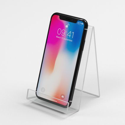 Plexisklovy stojan na smartfon