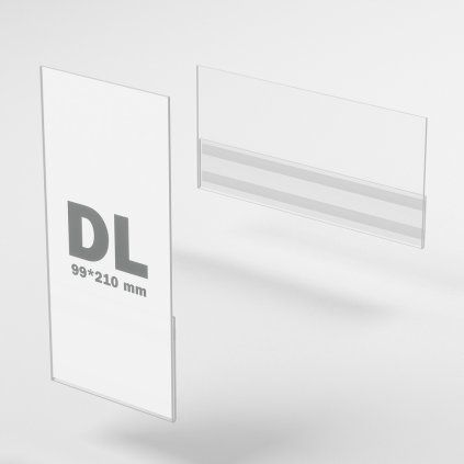 Plexi kapsa na leták formátu DL so samolepkou