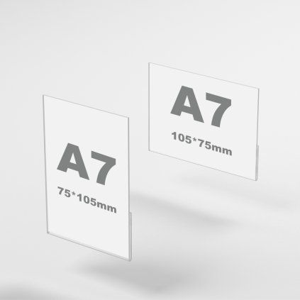 Plexisklové vrecko na leták A7 so samolepkou