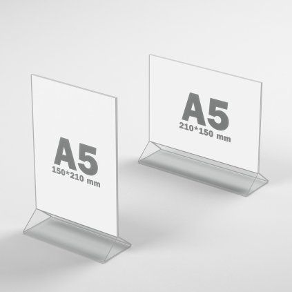 Plexi držiak, stojan na menu A5