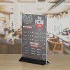 Plexisklový stojan na menu A4 čierny