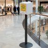 Uzamykateľný box na nohe s kapsou A4 do obchodneho centra