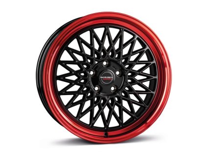 Borbet B black rim red