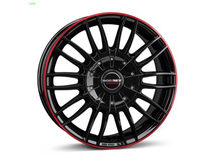 Borbet CW3 black glossy red ring