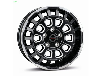 Borbet CW7 black rim window polished matt