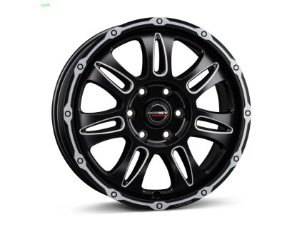 Borbet CW8 black rim window polished matt