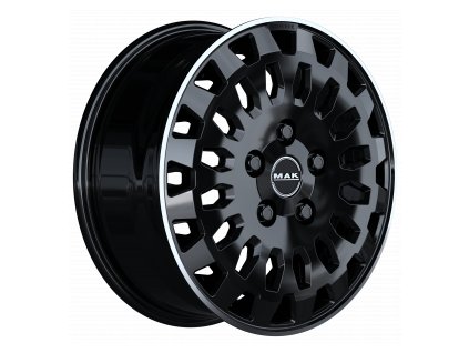 MAK OVERLAND-3 GLOSS BLACK MIRROR RING