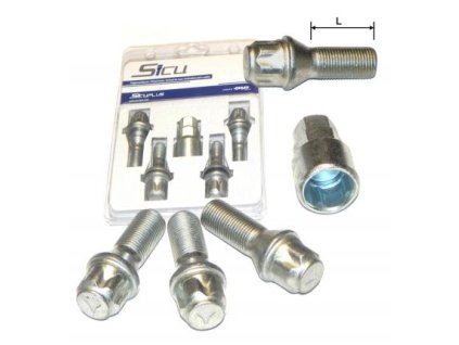 Bezpečnostné skrutky Sicuplus 14x1,5x28 mm, kužeľ