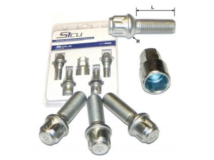 Bezpečnostné skrutky Sicuplus 14x1,5x36 mm, guľa R13