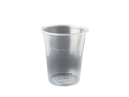 Kubki do napojow, PP, 300 ml, srednica 9,5 cm, 10,72 cm, przezroczyste, gladkie