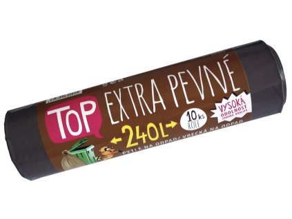 VIPOR LDPE Top Extra pevné 240 l, 10 ks, hnedé