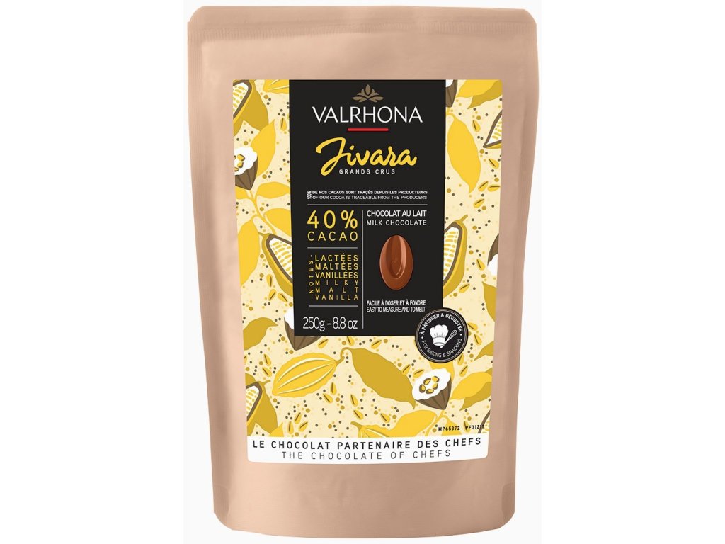 Valrhona Feves Jivara mlije na okolada 40 250g NajKava