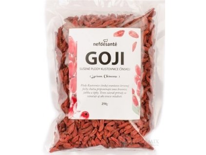 nefdesanté goji sušené plody kustovnice čínské 250g nejkafe cz