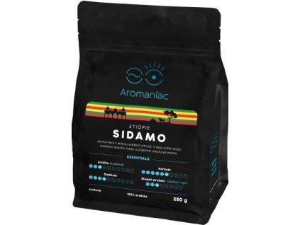 kava aromaniac etiopie sidamo zrnkova 250g nejkafe cz