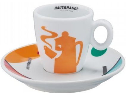 hausbrandt re design salek podsalek 2 cappuccino oranzový 120ml nejkafe cz