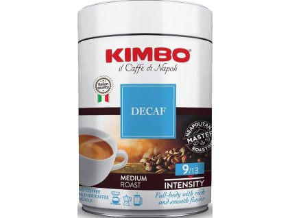 kimbo decaf 250g tin mleta nejkafe cz