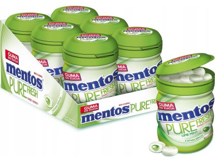 mentos pure fresh lime mint karton 6ks nejkafe cz
