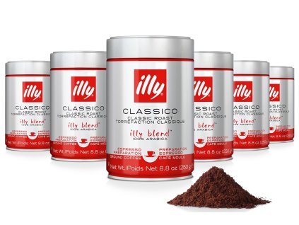 Illy Espresso mletá káva 250g 6ks