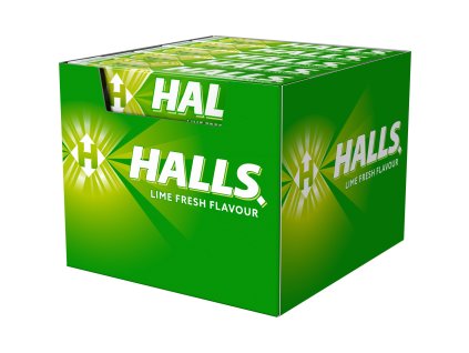 Halls LIME FRESH Flavour Limetkové bonbóny karton 20 x 33,5 g