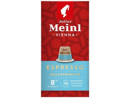Kompostovatelné kávové kapsle bezkofeinové Julius Meinl INSPRESSO Espresso Decaf do Nespresso 10ks