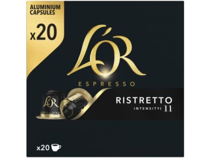 L´OR Espresso Ristretto Intenzita 11 - 20 hliníkových kapslí kompatibilních s kávovary Nespresso®*