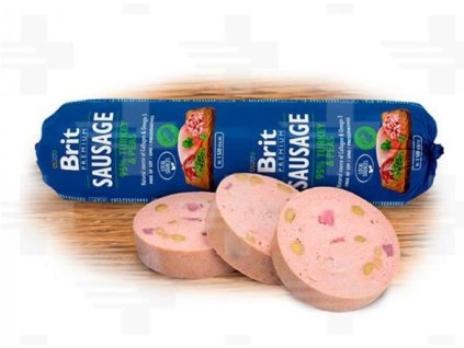 Saláma BRIT dog Turkey 800 g