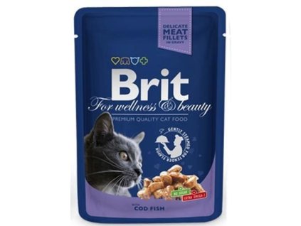 BRIT Premium cat Kapsička Adult Cod Fish 100 g