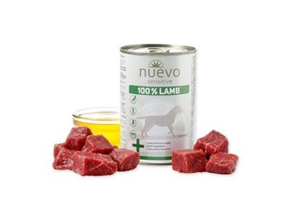 NUEVO dog Sensitive 100% Lamb 400 g konzerva