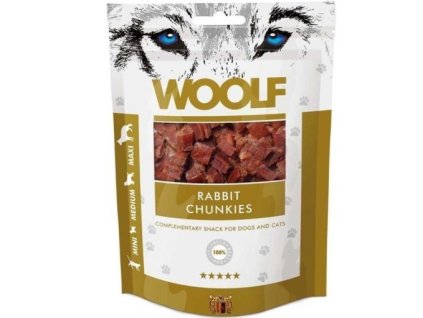 Pamlsok Woolf Dog Rabbit Chunkies 100 g