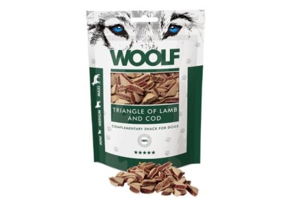 Pamlsok Woolf Dog Lamb and Cod Triangle 100 g