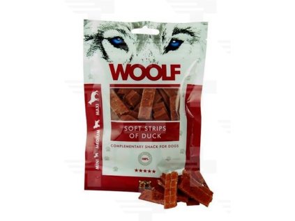 Pamlsok Woolf Dog Duck Soft Strips 100 g