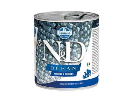 Farmina N&D dog OCEAN Herring & Shripms konzerva 285 g