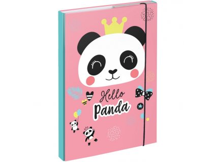 177262 1 baagl desky na skolni sesity a4 panda ruzova