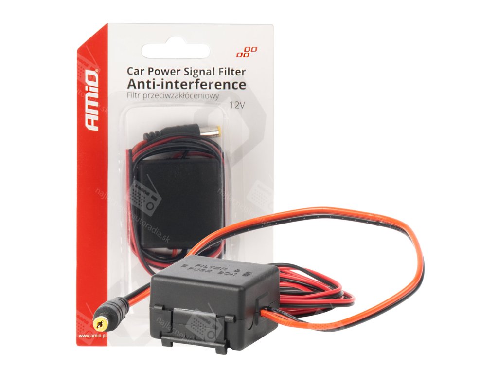 Odrušovací filter do auta s DC-DC meničom 12/24V-12V