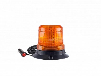 Oranžový výstražný maják 60LED 12/24V s úchytom na magnet/3 bodový