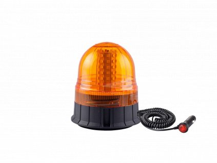 Oranžový výstražný maják 80LED 12/24V s úchytom na magnet/3 bodový