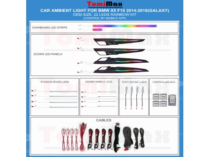 (2)14 18 BMW X5 Ambient light(Galaxy) 22 Leds
