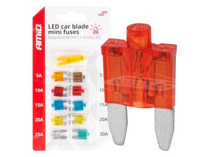 Autopoistky nožové mini s led diódou 10 ks