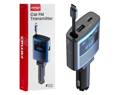 FM transmitter 1×USB-A 1×USB-C 12/24V