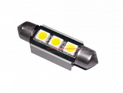 LED žiarovka 3xSMD 5050 Canbus Sulfid Festoon, biela