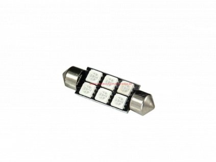 LED žiarovka 6xSMD 5050 Sulfid/Festoon, modrá