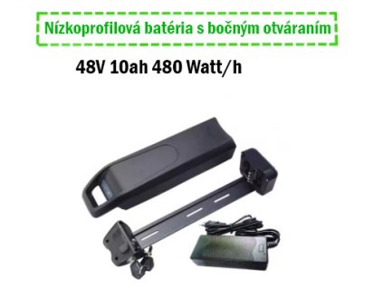 Nízkoprofilová batéria s bočným otváraním 48V 10ah 480 Watt/h