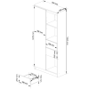 skri a rexa ii 80 cm biela lesk 8aee0059