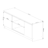 rtv stol k 140 cm 2d 1p biela e33438d5